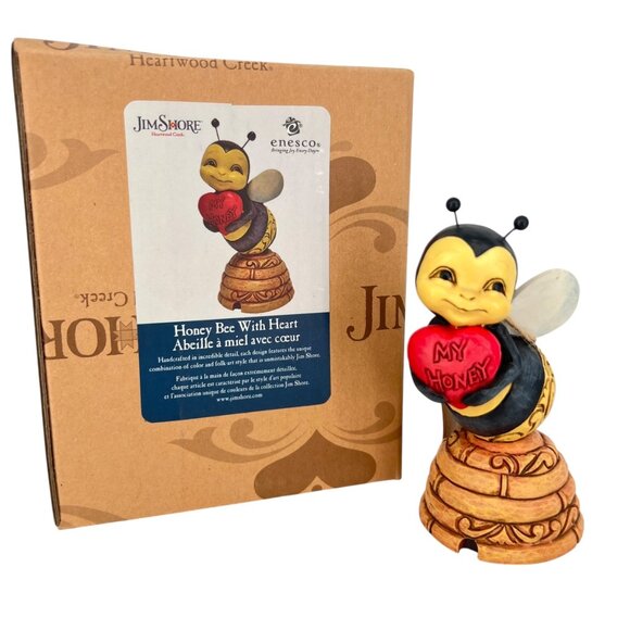 Jim Shore Heartwood Creek Honey Bee With Heart Figurine "My Honey" NIB - Picture 1 of 9
